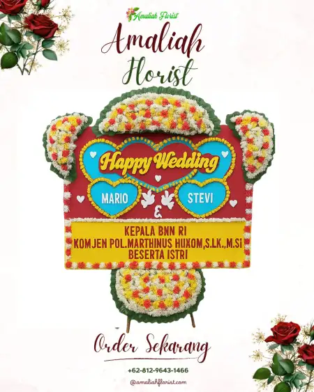 Papan Bunga Pernikahan Waropen Atas